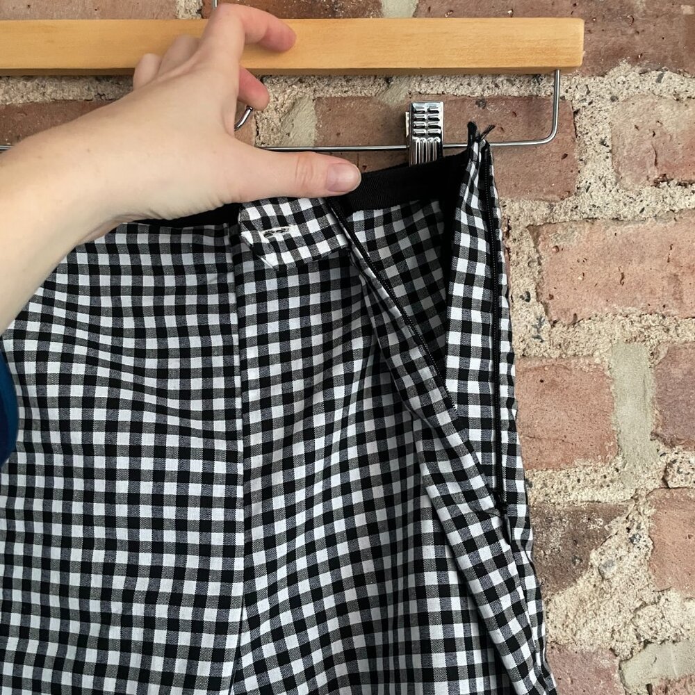Rachel Antonoff Gingham Checkered Cigarette Cotton Pant Size 4 - Picture 6 of 7